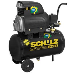 Motocompressor de Ar Pratiko CSI 8,6/25 Portátil 2HP 25L 8,6 Pés 220V SCHULZ-915.0422